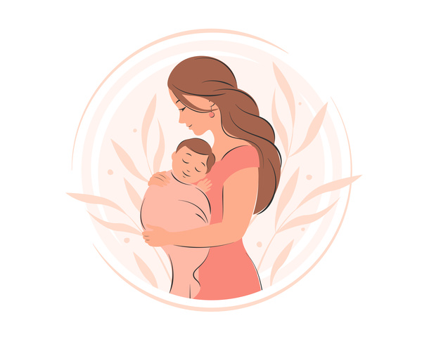 新生児を抱っこする母のイメージ画